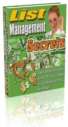 List Management Secrets - Proven Knowledge That Keeps Your Customers Buying (CD)